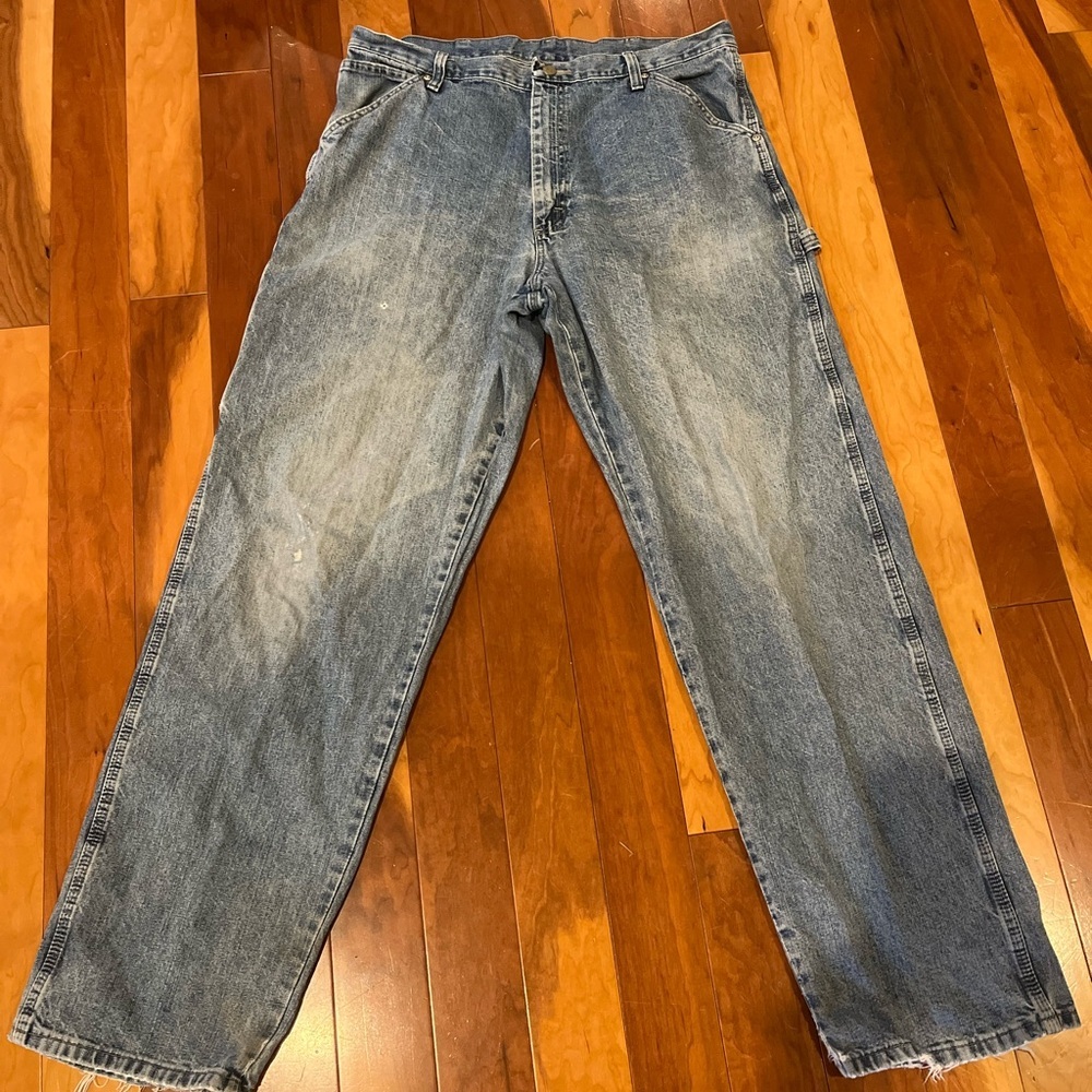 WRANGLER Jeans Size 36x34 Vintage Worn 90s Vibe Carpenter Style Cowboy Rugged